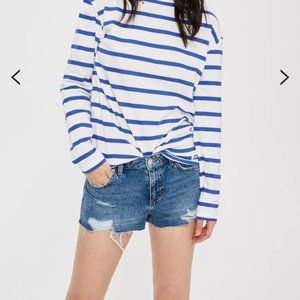 TOPSHOP MOTO / PETITE CORY DENIM SHORTS W25